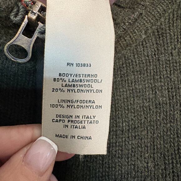 Vintage Beretta Wool Shooting Sweater Lambswool Half Zip Fieldwear GORPCORE - Picture 3 of 10